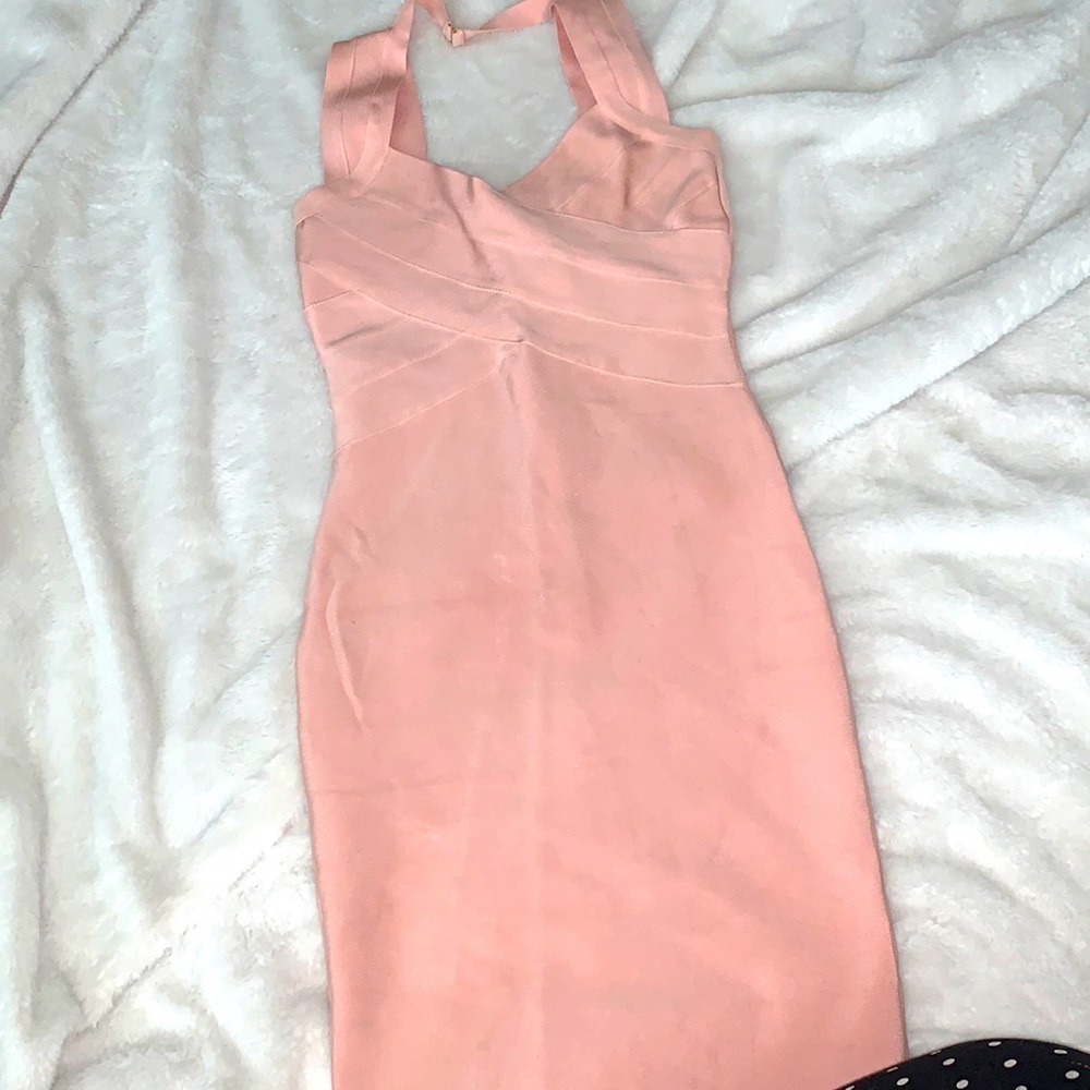 Pearl pink bandage dress